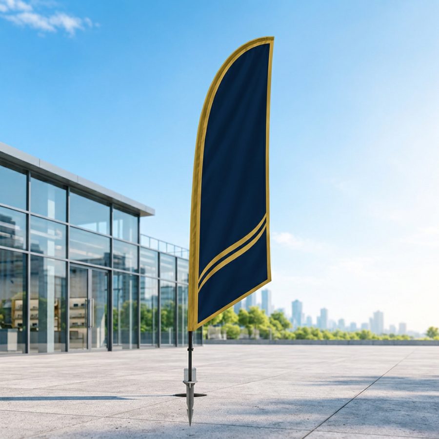 Advertising flag product visual