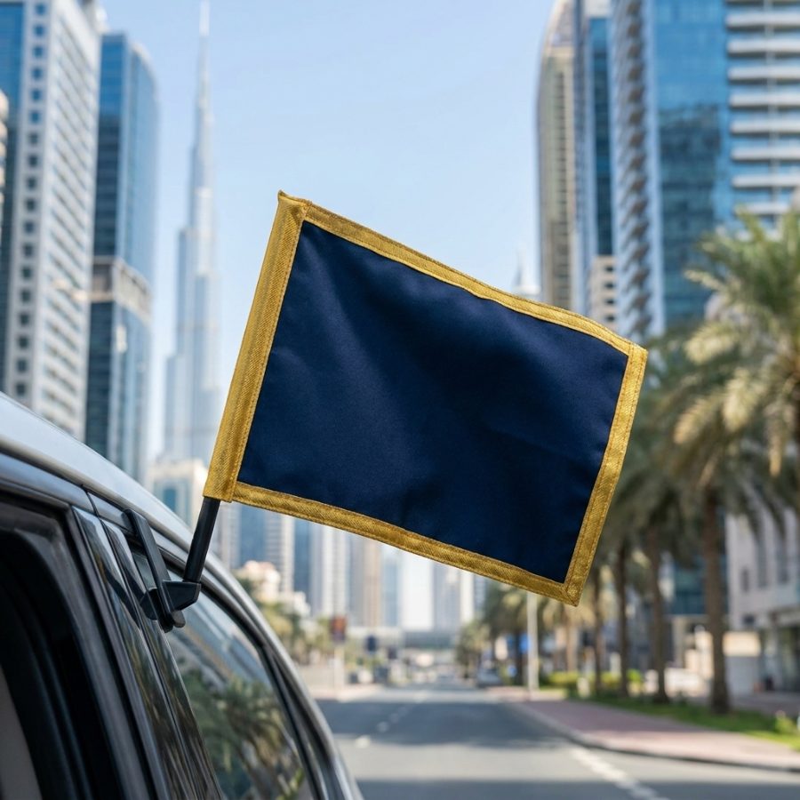 Car flag product visual